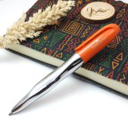 فابرکاستل خودکار نایس نارنجی 149506 FABER-CASTELL Nice Metallic twist BP XB orange