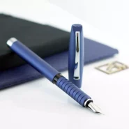 فابرکاستل خودنویس اسنشیو آلومینیومی آبی 148441 FABER-CASTELL Essentio Aluminium fountain pen blue