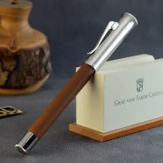 گراف فون فابرکاستل خودنویس گیلوش قهوه ای 146521 GRAF VON FABER-CASTELL FP Guilloche Cognac F