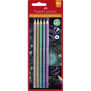 فابرکاستل مداد رنگی بلیستر آویزی متالیک 5 رنگ FABER-CASTELL METALLIC Classic colour pencils 114611