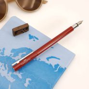 فابرکستل خودنویس نئو اسلیم قرمز کروم FABER-CASTELL Neo Slim Oriental Red Shiny 342600