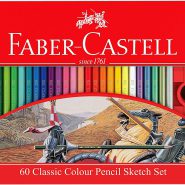 فابرکاستل مداد رنگی فلزی کلاسیک 60 رنگ 115893 FABER-CASTELL Color pencil metal flat 60 colors