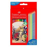 فابرکاستل مداد رنگی تخت 12+6 رنگ پاستلی 115464 FABER-CASTELL 12 Classic Colour Pencils + 6 Pastel Colours