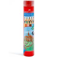 فابرکاستل مداد رنگی فلزی استوانه قلعه 12 رنگ Faber-Castell Classic 12 Colour Pencil Round Tin Faber Castell 115826