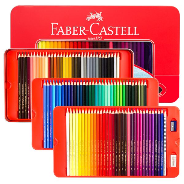 فابرکاستل مداد رنگی فلزی کلاسیک 100 رنگ 115805 FABER-CASTELL Color pencil metal flat 100 colors