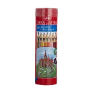 فابرکاستل مداد رنگی فلزی استوانه قلعه 36 رنگ Faber Castell FaberClassic 36 Colour Pencil Round Tin Faber Castell 115828