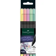 فابرکاستل ماژیک روان نویس سر نمدی گریپ 5 تایی پاستلی FABER CASTELL Grip Finepen pastel 151602