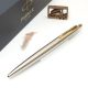پارکر خودکار ژوتر تمام استیل گیره طلایی PARKER Jotter golden clip
