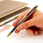 خودکار شیفر 300 کروم براق گیره طلایی SHEAFFER 300 BP Medalist GT