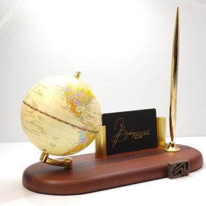 بستار کره جغرافیایی سایز 10 جای قلم و کارت Bestar Business card holder desk globe 930