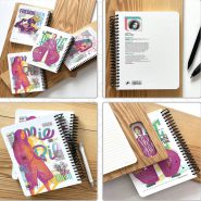 دفتر پيل لجند خوانندگان جلد سخت سیم دار PILL NOTEBOOK Legend Singers