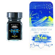 جوهر خودنویس مونته ورده دو رنگی آبی به زرد نئونی MONTEVERDE bottle color changing ink changer set Blue to Neon yellow 30 ml