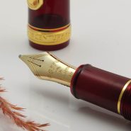 خودنویس پلاتینیوم سنتری 3776 قرمز گیره طلا با سر قلم Platinum Century 3776 FP Bourgogne red gold trim 71 Music