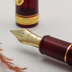 خودنویس پلاتینیوم سنتری 3776 قرمز گیره طلا با سر قلم Platinum Century 3776 FP Bourgogne red gold trim 71 Music
