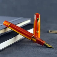 خودنویس لئوناردو ممنتو زیرو اسپاگتی مانگو گیره طلایی LEONARDO Momento zero golden nib Spaghetti Mango F