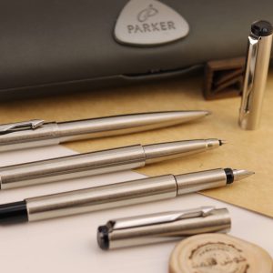 پارکر ست خودکار و خودنویس و اتود وکتور تمام استیل [خوش قیمت] PARKER Vector steel set triple