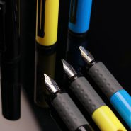 شیفر ست خوشنویسی (کالیگرافی) SHEAFFER Calligraphy set glossy black blue and yellow FP Maxi kit in hangsell