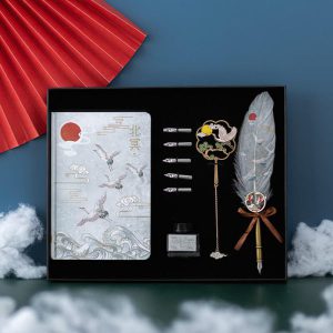 ست کالیگرافی قلم پر طرح پرواز ویژه مدل 01 FEATHER PEN Calligraphy set Fly