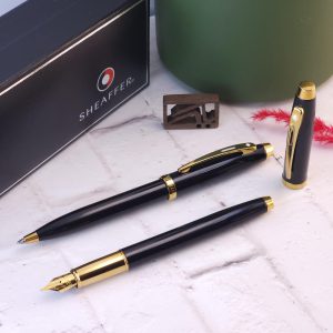 خودکار و خودنویس مشکی طلایی شیفر SHEAFFER Black and gold trim 100