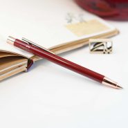 خودکار فابرکاستل نئو اسلیم قرمز رزگلد با استایلوس FABER-CASTELL Neo Slim Stylus oriental red rosegold BP 342710