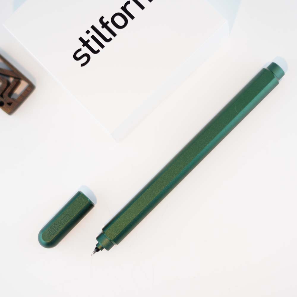 روان نویس ژل پن آلومینیومی استیل فرم آرک سبز شفقی STILFORM Aluminium ARC gel pen aurora green