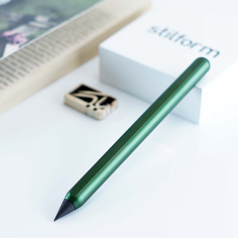 مداد استیل فرم آلومینیومی ایون پیور سبز شفقی STILFORM Aluminium AEON PURE pencil aurora green