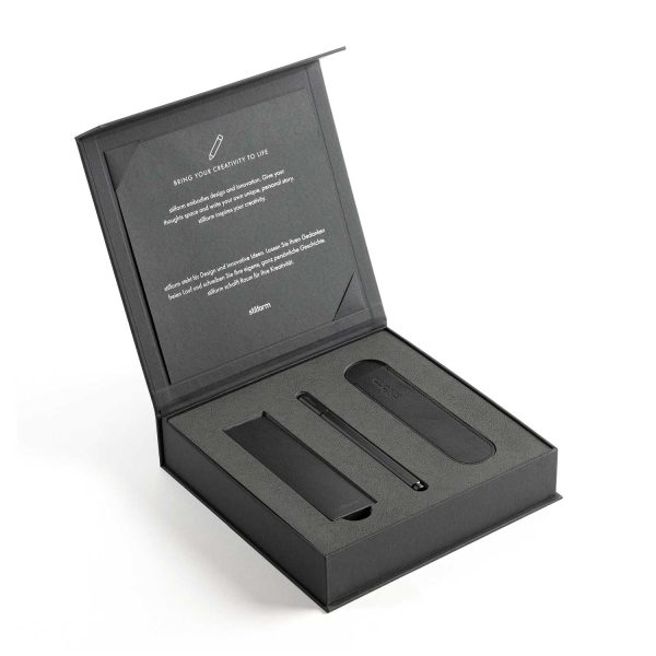 ست روان نویس ژل پن آلومینیومی استیل فرم آرک اسنشیال مشکی STILFORM Aluminium ARC gel pen Essentials set warp black
