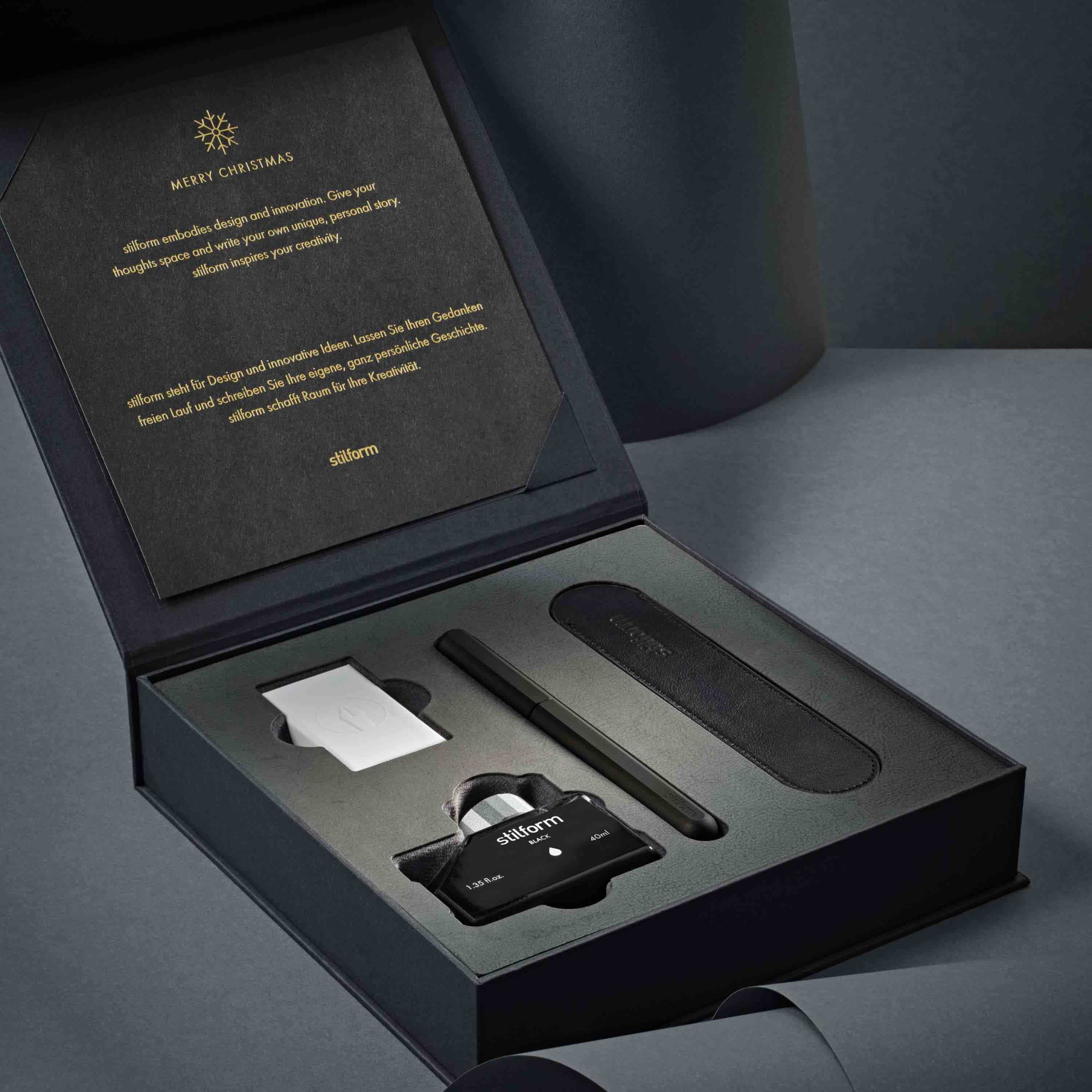 ست خودنویس آلومینیومی استیل فرم اینک اسنشیال مشکی STILFORM Aluminium INK Essentials set warp black