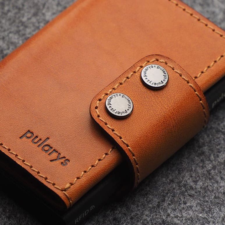 جا کارتی و کیف پول چرم طبیعی پولاریس مدل دوپیو PULARYS Doppio leather wallet