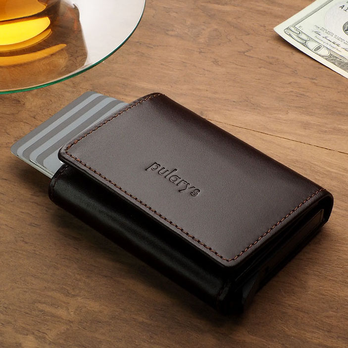 جا کارتی و کیف پول چرم طبیعی پولاریس مدل بوستو PULARYS Bosto leather wallet