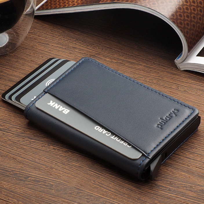 جا کارتی و کیف پول چرم طبیعی پولاریس مدل کانگو PULARYS Kangoo leather wallet