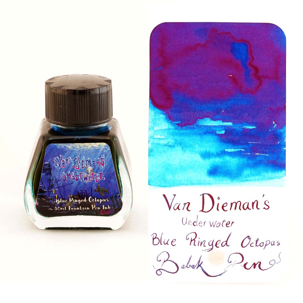 جوهر خودنویس وان دیمانز اختاپوس حلقه آبی VAN DIEMAN'S INK Under water collection Blue ringed octopus