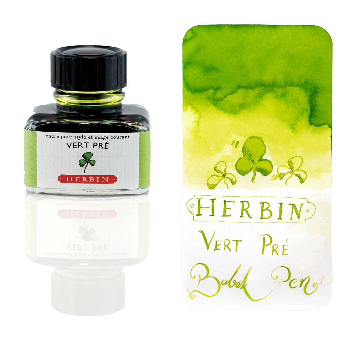 جوهر خودنویس ژاک هربین سبز چمنزار Jacques Herbin Vert Pre 30ml