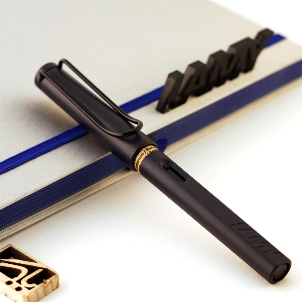 خودنویس لامی سافاری استیل بلک LAMY SAFARI FP Steel black 0E2