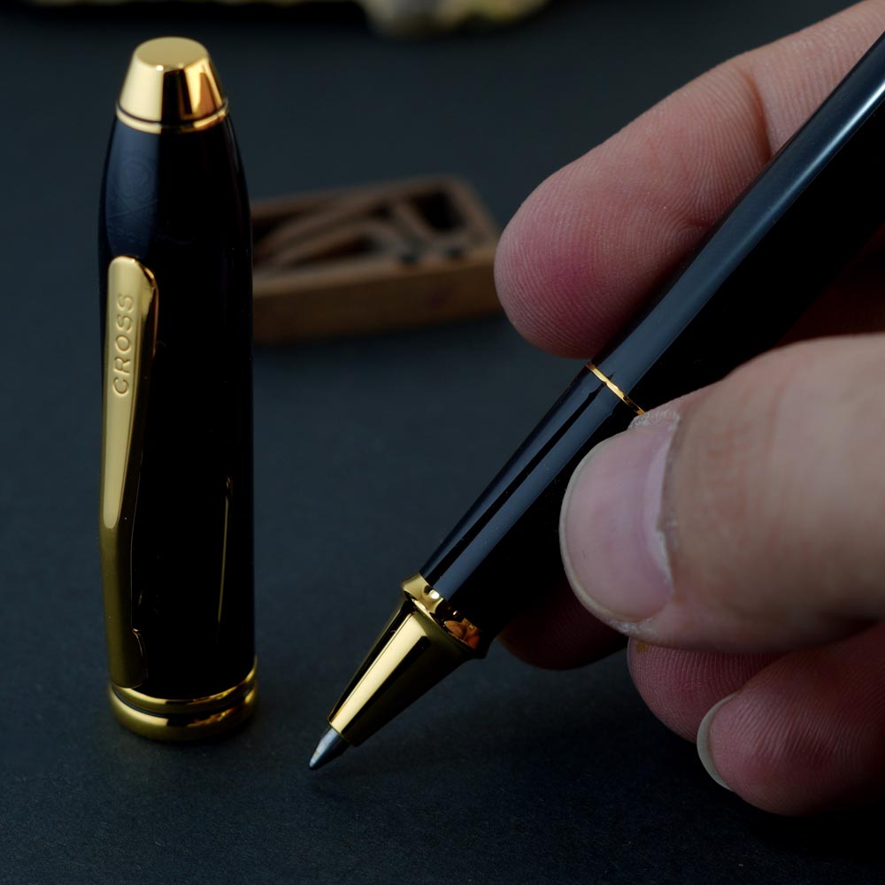 روان نویس کراس تاوزند مشکی گیره طلایی CROSS Townsend RP black with gold trim