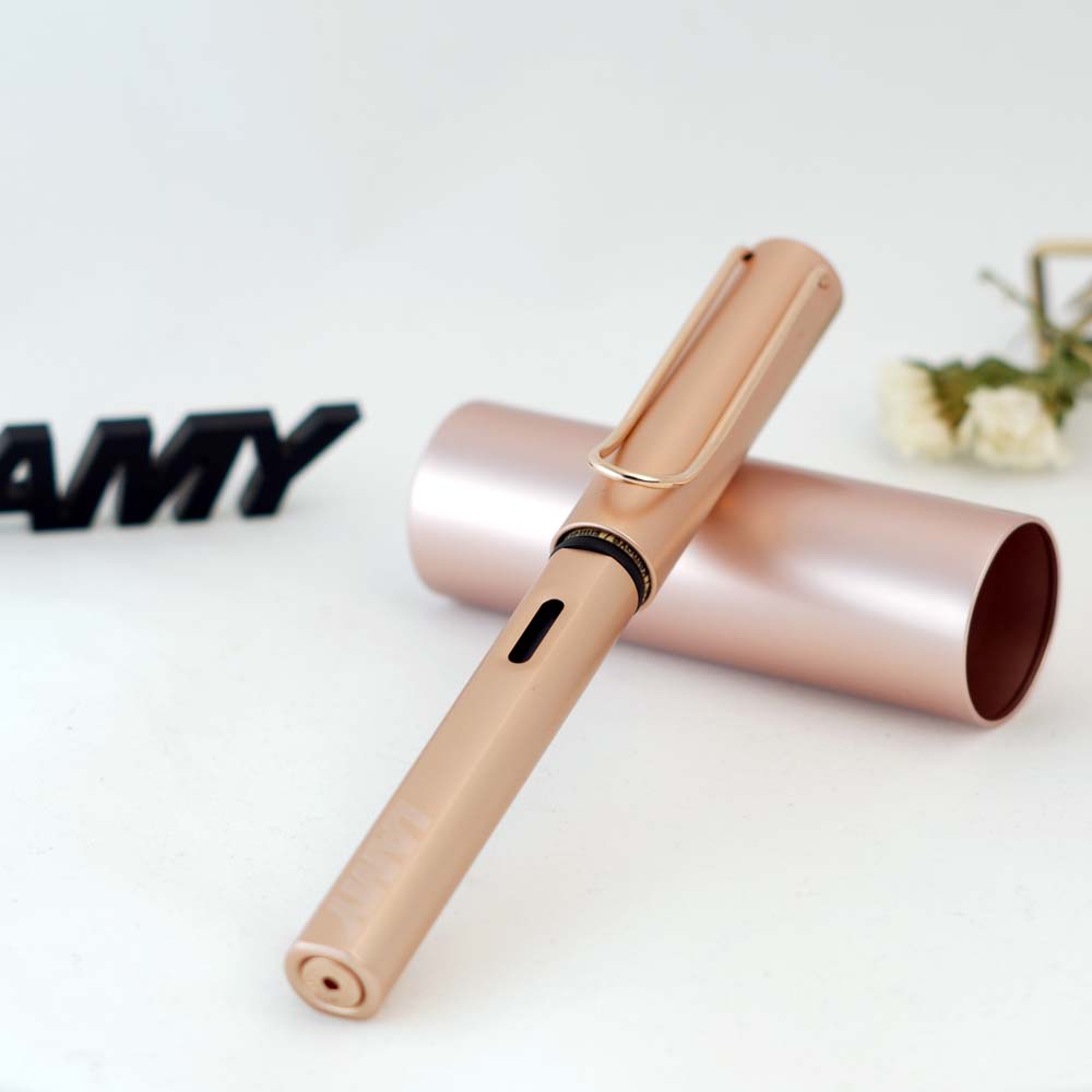 خودنویس لامی ال ایکس رزگلد LAMY LX FP rose gold coated black PVD steel nib 76