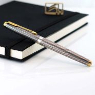 خودنویس پارکر 75 تیفانی شطرنجی نقره ای [خوش قیمت] PARKER 75 FP Tiffany grid in 14K sterling silver