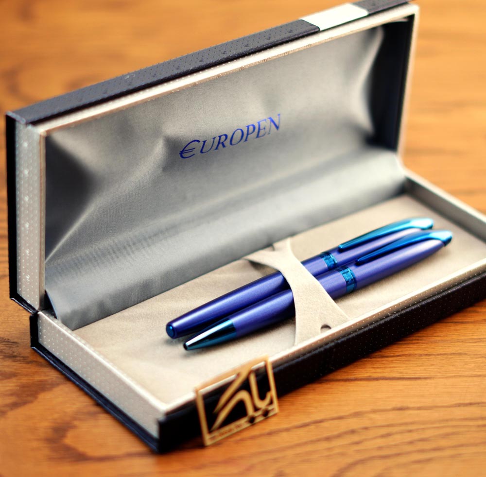 ست خودکار و خودنویس یوروپن رینگ آبی EUROPEN set Ring blue