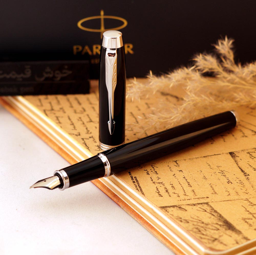 خودنویس پارکر آی ام مشکی براق گیره کروم [خوش قیمت] PARKER IM Lacquer black and chrome trim FP