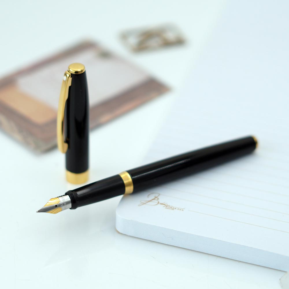 خودنویس شیفر ساگاریس مشکی گیره طلایی SHEAFFER Sagaris FP black with GT