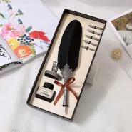 ست کالیگرافی قلم پر ملکه Calligraphy set feather pen Queen