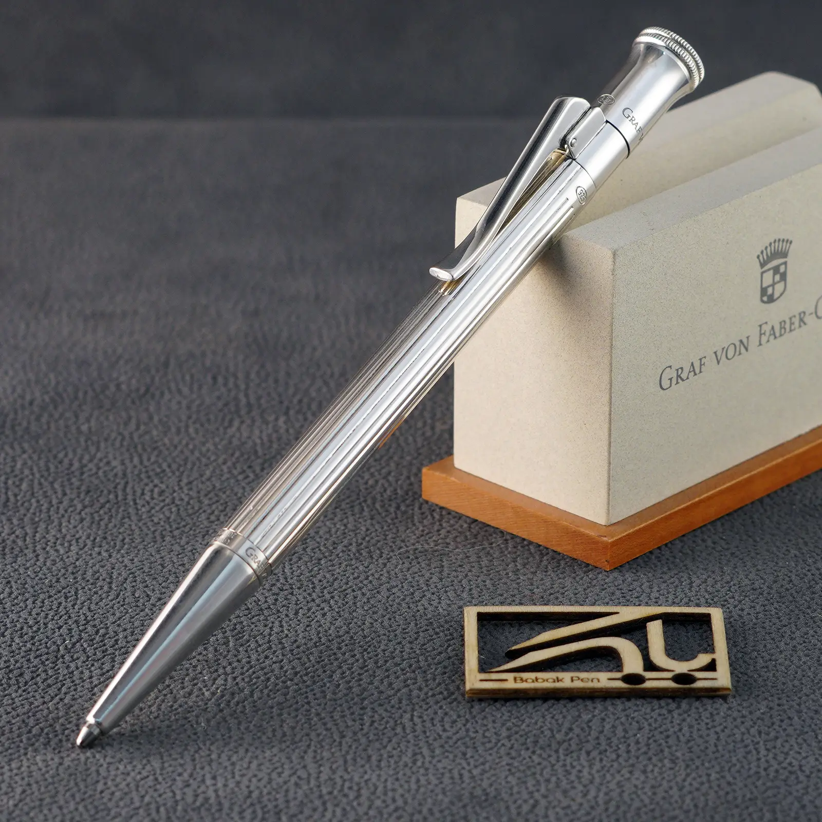 خودکار گراف فون فابرکاستل کلاسیک نقره استرلینگ روکش پلاتین GRAF VON FABER-CASTELL Classic BP Sterling silver 148533