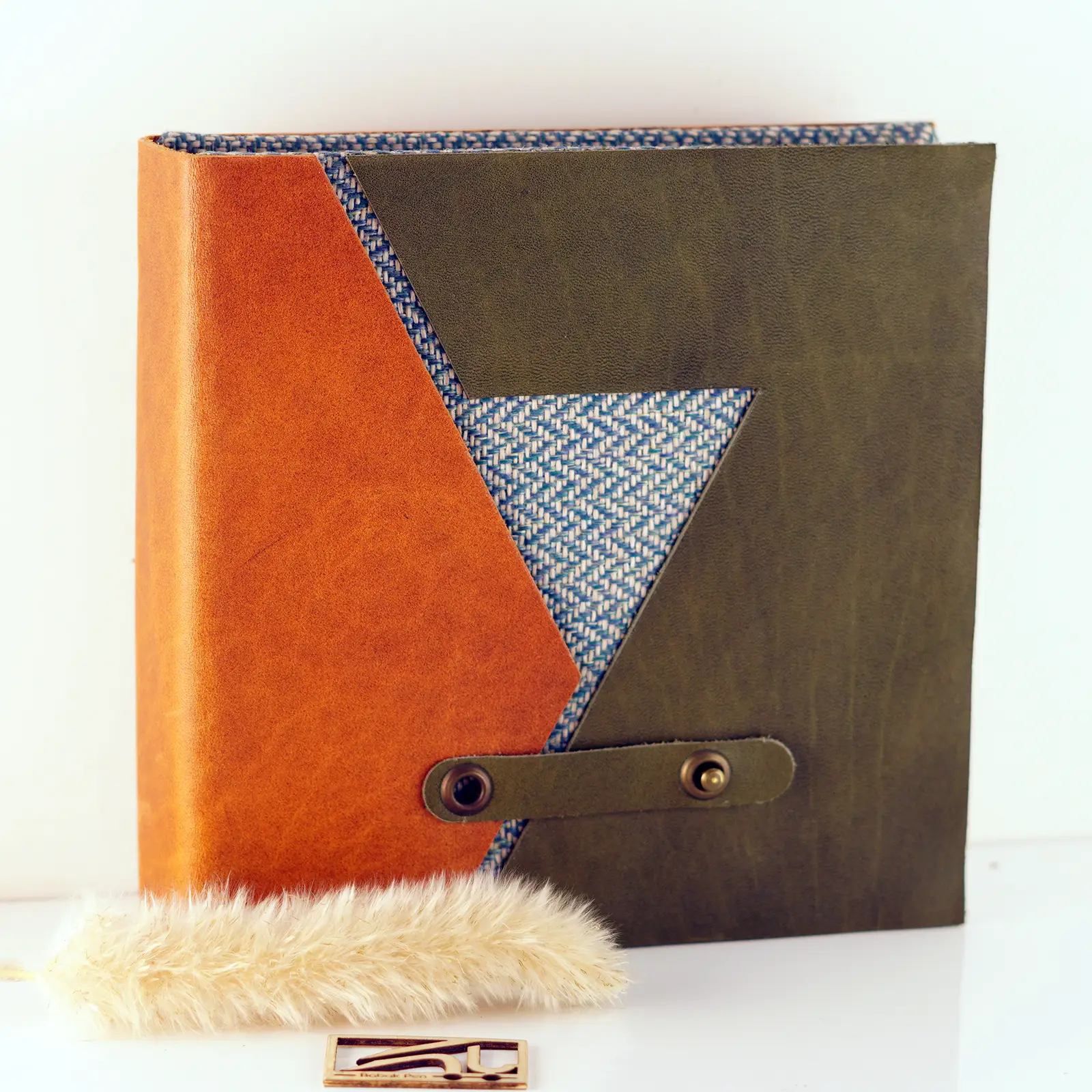 دفتر دستساز نیهان مثلث سبز ED Concept Store Handmade notebook Covert green Triangle