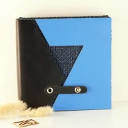 دفتر دستساز نیهان مثلث مشکی آبی ED Concept Store Handmade notebook Covert black blue Circle