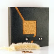 دفتر دستساز نیهان مربع سبز تیره ED Consept Store Handmade notebook Covert green Square