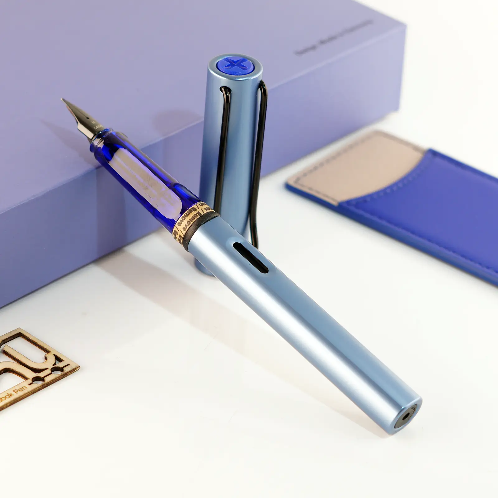 ست کادویی خودنویس لامی آل استار آکواتیک با کیف جا قلمی LAMY Al Star set FP with pen case Aquatic P01 0E1