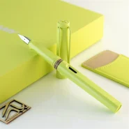 ست کادویی خودنویس لامی سافاری سبز مات (اسپرینگ گرین) با کیف جا قلمی LAMY Safari set FP and pen case Spring green P01 0D0