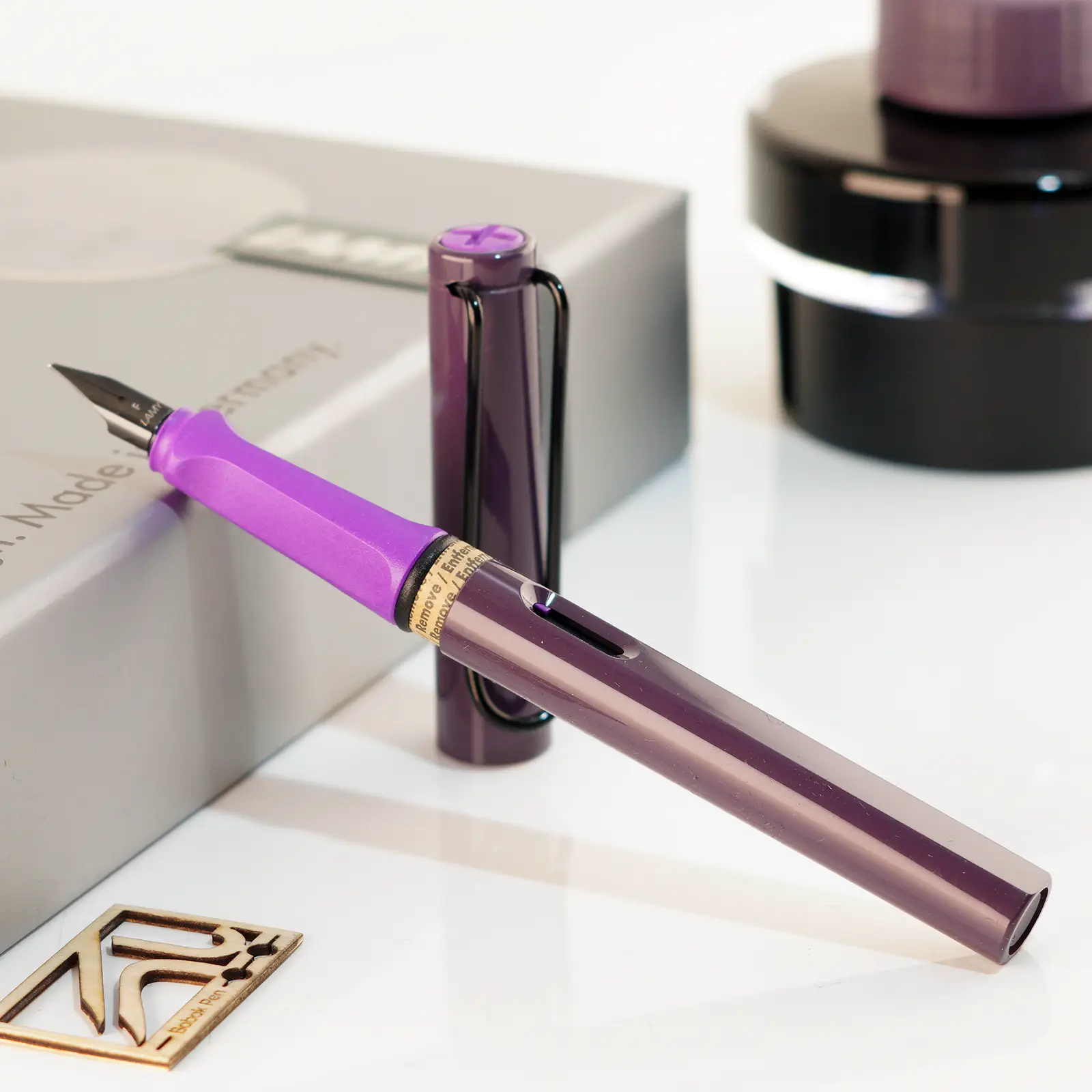 ست خودنویس لامی سافاری بنفش و شاه توت با جوهر LAMY SAFARI set FP Violet blackberry with ink 0D8