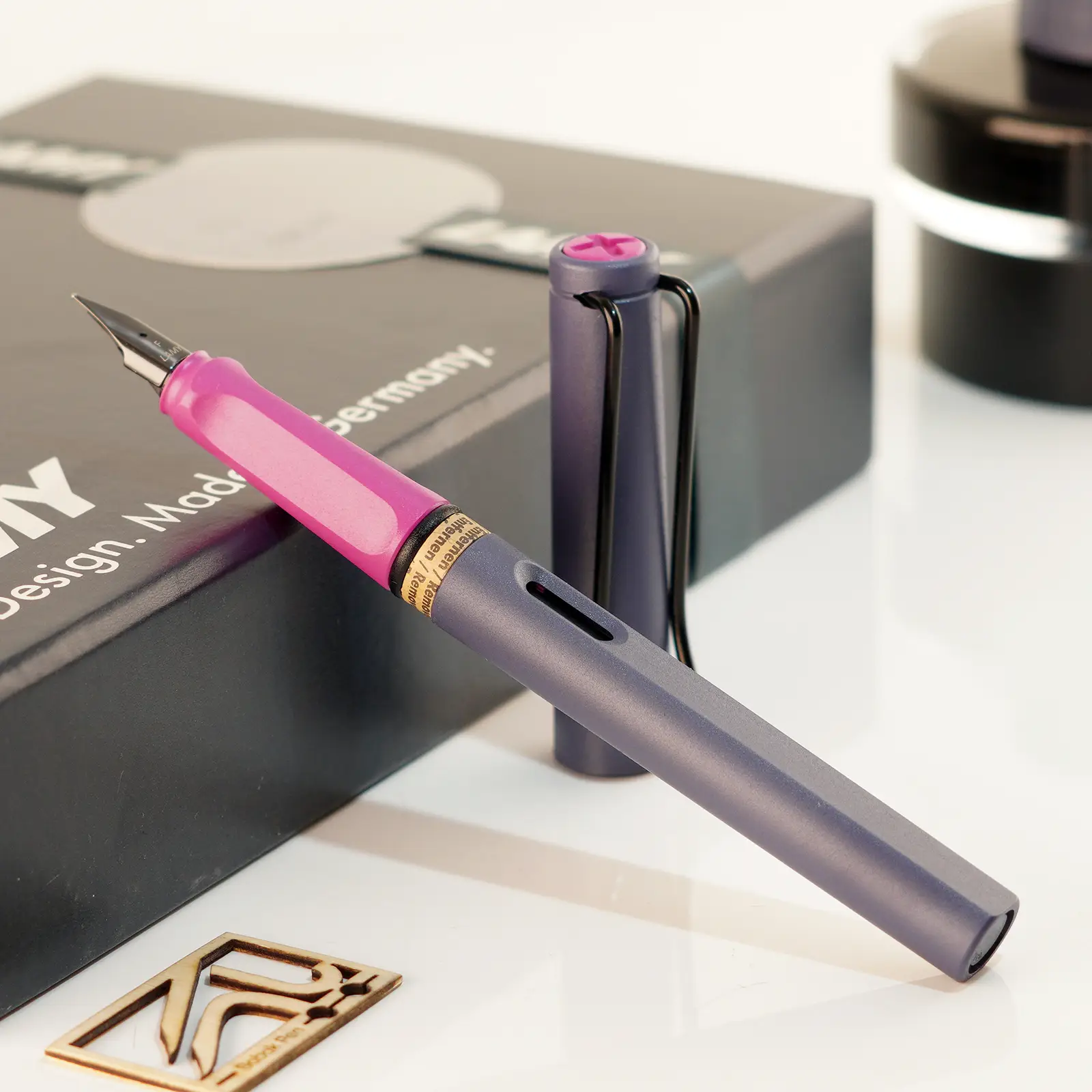 ست خودنویس لامی سافاری صخره ی صورتی با جوهر LAMY set SAFARI FP Pink cliff with ink 0D7