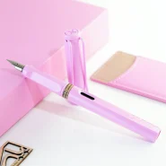 ست کادویی خودنویس لامی سافاری صورتی مات (لایت رز) با کیف جا قلمی LAMY Safari set FP and pen case Light rose P01 0D2